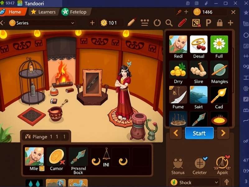 Tandoori Magic Realms Quest crafting interface showing traditional Indian artisan techniques